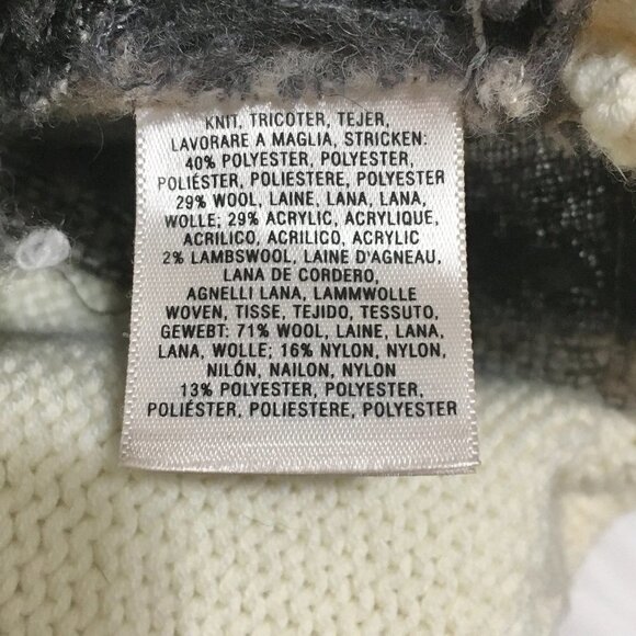 Anthropologie Angel of the North Sweater Plaid Open Knit Accents Wool Lambswool - Picture 10 of 11